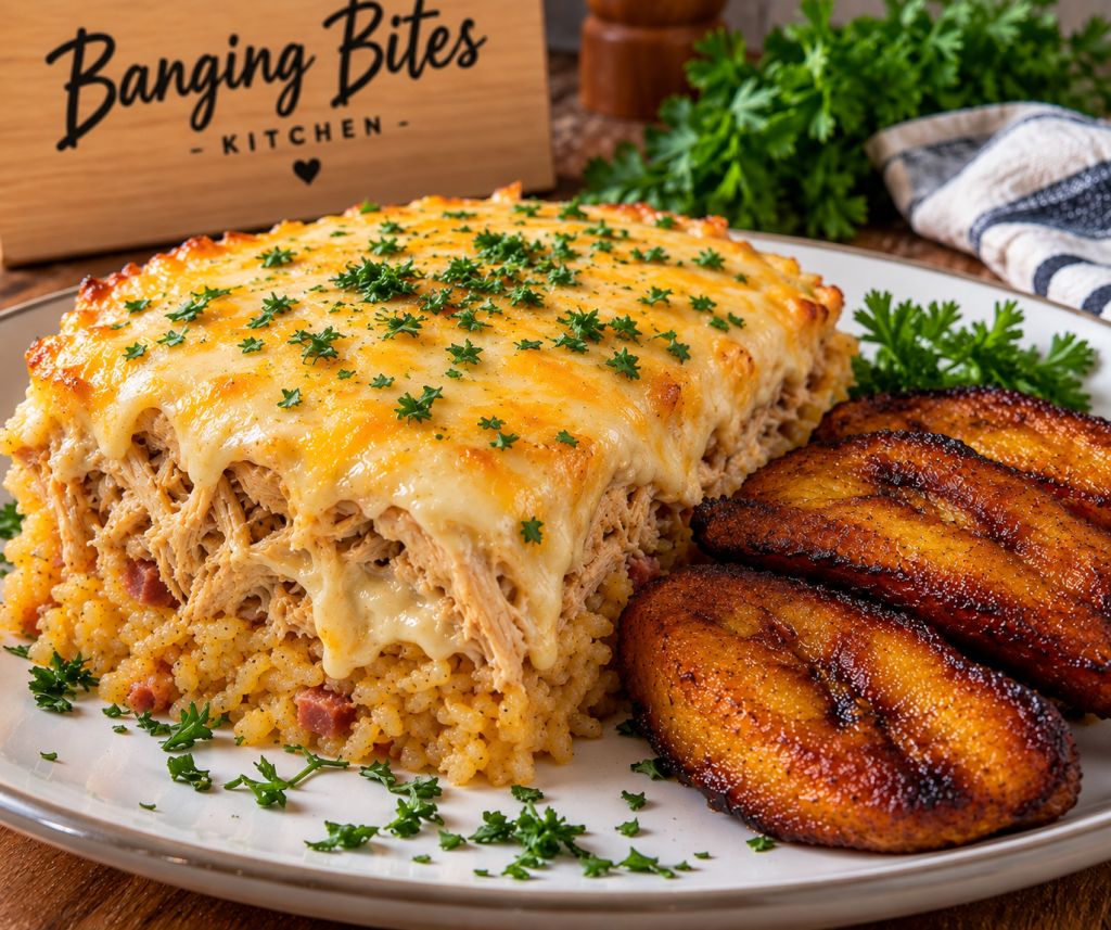 Arroz imperial with Maduros -Banging Bites Kitchen 
